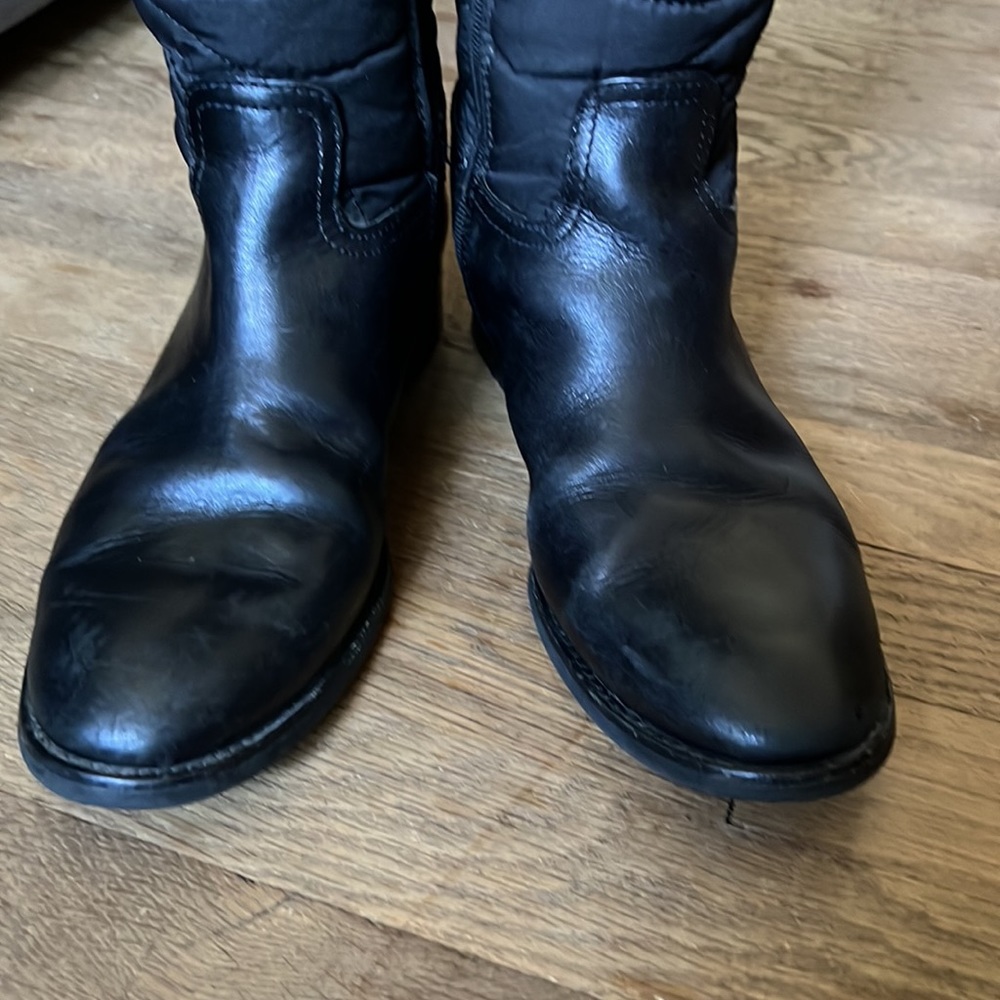 TORY BURCH Knee High Quilted Logo Riding Boots - Picture 4 of 13